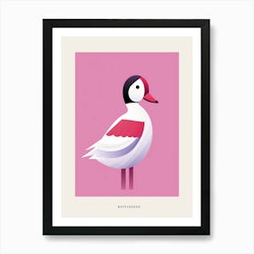 Minimalist Bufflehead 3 Bird Poster Art Print