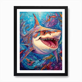  A Nurse Shark Vibrant Paint Splash 2 Art Print