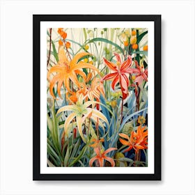 Tropical Plant Painting Spider Plant 5 Art Print