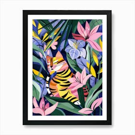 Tiger In The Jungle 55 Art Print