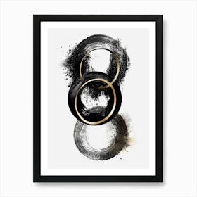 Black And Gold Abstract Painting 41 Art Print