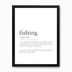 Fishing Definition Poster - Dictionary Art Print