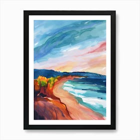 Sunset At The Beach 1 Art Print