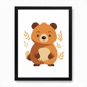 Baby Animal Illustration  Bear 3 Art Print