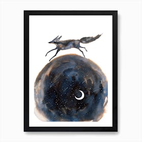 Cosmic Wolf Art Print