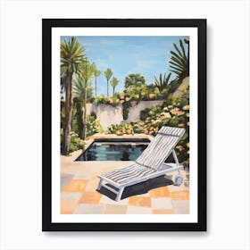 Sun Lounger By The Pool In Mallorca Spain 3 Art Print