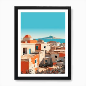 Spiaggia Di Tuerredda Sardinia Italy Mediterranean Style Illustration 1 Affiche