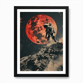 Beautiful Retro Astronaut 16 Art Print