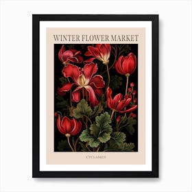 Cyclamen 1 Winter Flower Market Poster Art Print
