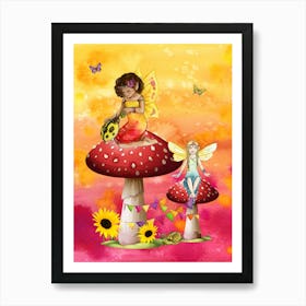 Fairy Mushroom Art Print