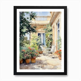 Jardin Des Plantes France Watercolour Painting  Art Print