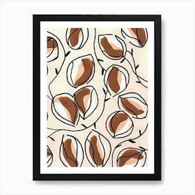 Seed Pods Natural  Art Print