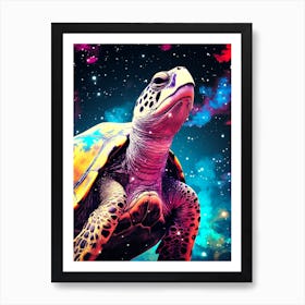 Turtle In Space 4 Art Print