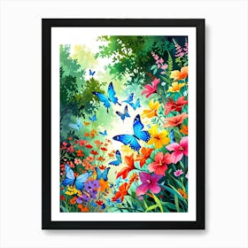 Butterfly Garden 4 Art Print