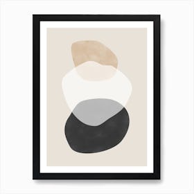 Beige Boho Shapes Poster Poster