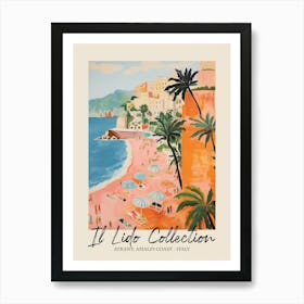 Atrany, Amalfi Coast   Italy Il Lido Collection Beach Club Poster 1 Art Print