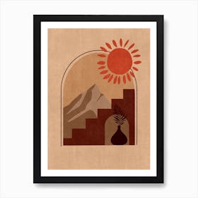 Sun And Mountains Art Print