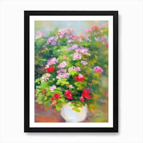 Geranium 2 Impressionist Painting Poster