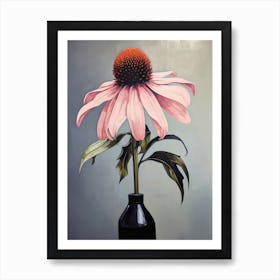 Bouquet Of Purple Coneflower Flowers, Autumn Fall Florals Painting 0 Art Print