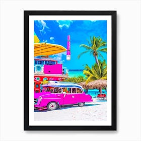 Isla Mujeres Mexico Pop Art Photography Tropical Destination Art Print