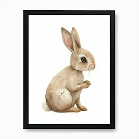 Mini Rex Rabbit Kids Illustration 3 Art Print