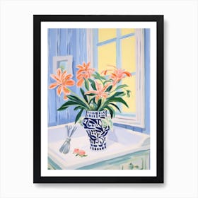 A Vase With Lily, Flower Bouquet 4 Art Print