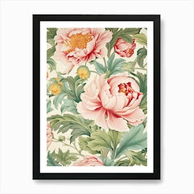 Wallpaper Peonies Art Print