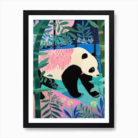 Maximalist Animal Painting Giant Panda 2 Art Print