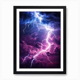 Lightning In The Sky 11 Art Print