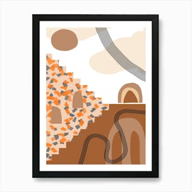 Sand Dunes Art Print Minimalist Boho Style Art Print