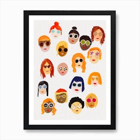 Women In Sunglasses Art Print