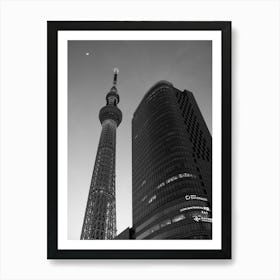 Tokyo Skytree Tower | Black and White Photography Art Print