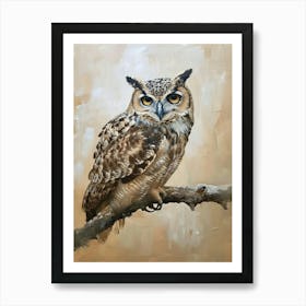 Verreauxs Eagle Owl Painting 2 Art Print