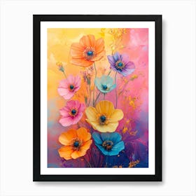 Colorful Flowers 2 Art Print