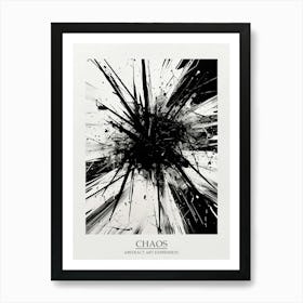 Chaos Abstract Black And White 6 Poster Art Print