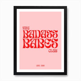 Badass Babes Club 1 Art Print