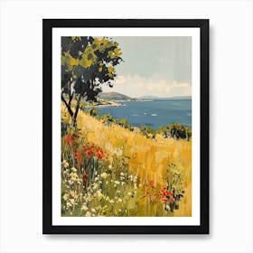 Mediterranean Seaside Meadow - expressionism 4 Art Print