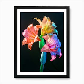 Bright Inflatable Flowers Amaryllis 1 Art Print