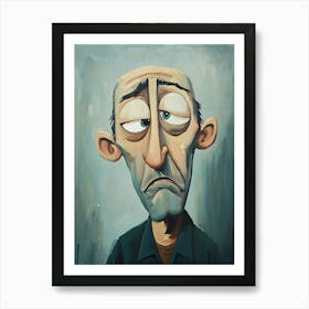 Sad Old Man Art Print