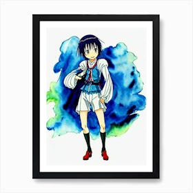 Chieko Baisho In Howl'S Moving Castle Watercolor Art Print