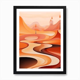 Desert Abstract Minimalist 7 Art Print