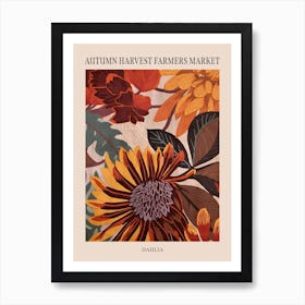 Fall Botanicals Dahlia 3 Poster Art Print