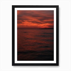 Sunset Over The Ocean Art Print