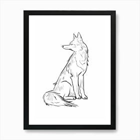 B&W Coyote Art Print