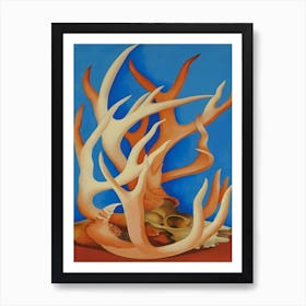 Georgia O'Keeffe - Deer Horns , 1938 Art Print