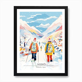 Niseko   Hokkaido Japan, Ski Resort Poster Illustration 3 Poster