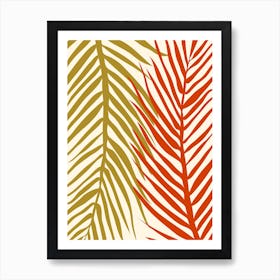 Palm Leaves Close Up Art Print