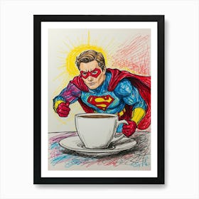 Superman Coffee Art Print