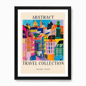 Abstract Travel Collection Poster Copenhagen Denmark 2 Art Print