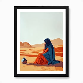 Arabian Woman In The Desert Art Print
